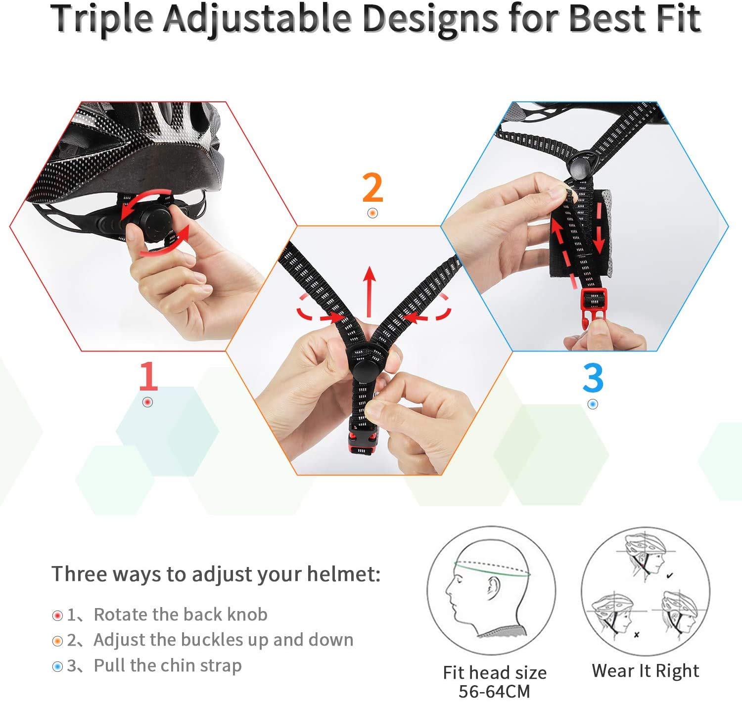 Proberos Bicycle Helmet with Adjustable Lightweight Mountain Bike Racing Helmet for Men and Women (Red) Proberos Bicycle Helmet with Adjustable Lightweight Mountain Bike Racing Helmet for Men and Women (Red)